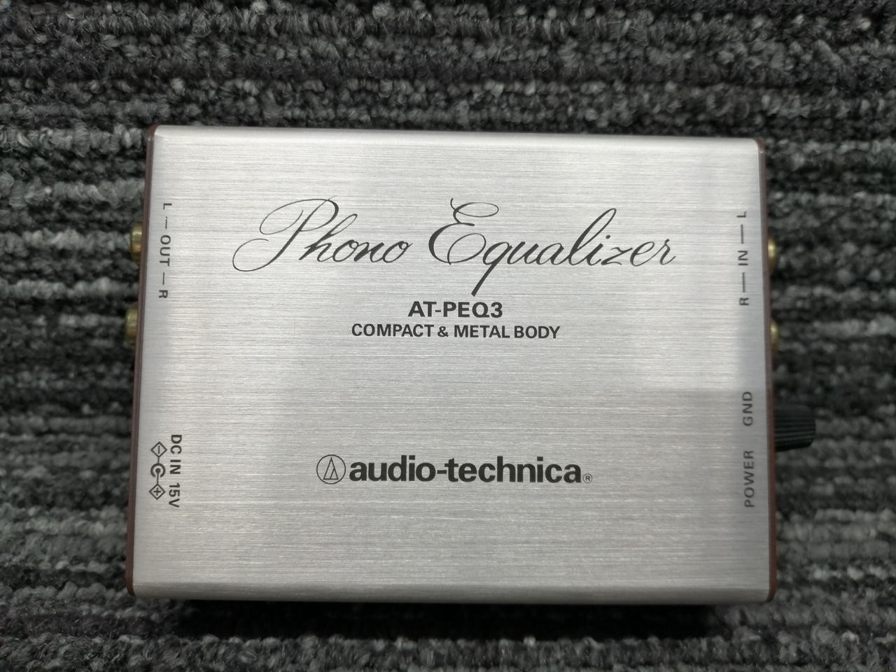 Audio-Technica AT-PEQ3 Phono Equalizer MM VM Cartridge Compact Metal Body Used