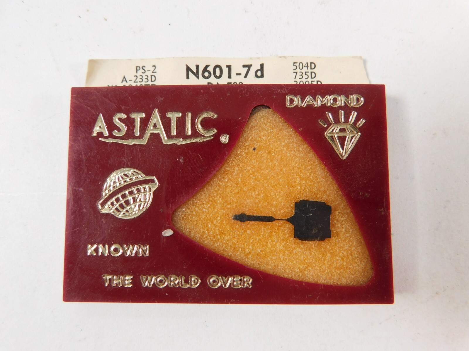 Vtg NOS Astatic Phonograph Record Needle N601-7d for Ronette