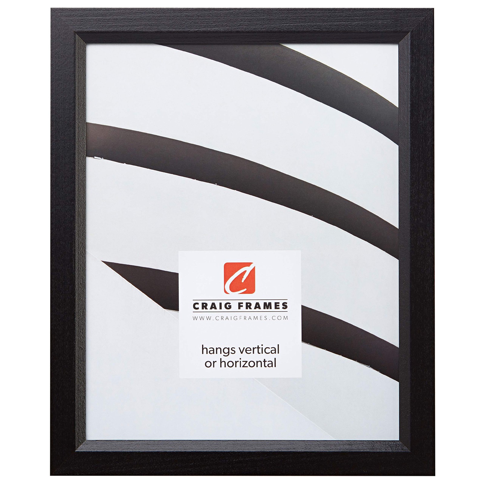 Craig Frames 7171610BK 22 by 25-Inch Picture Frame, Wood Grain 22 x 25, black
