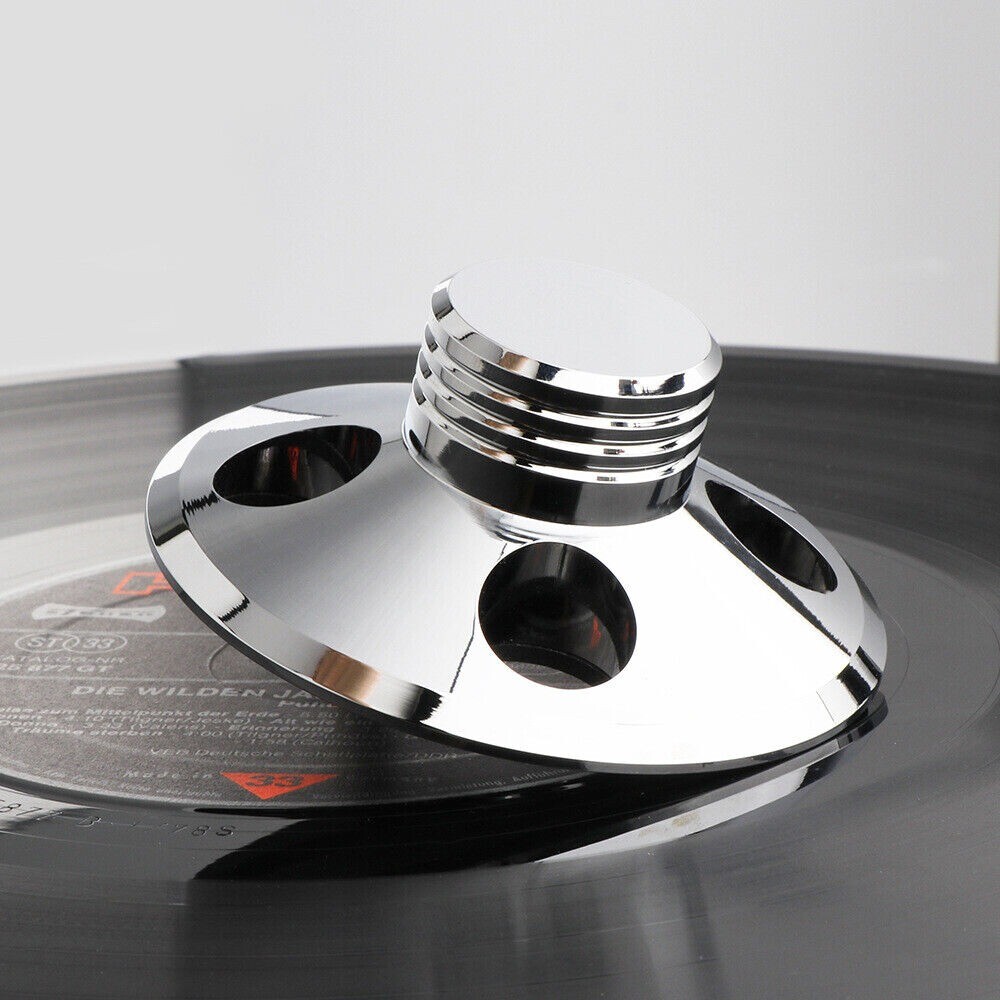 Preffair Aluminum Metal Vinyl Record Weight Stabilizer Disc Clamp for Turntable