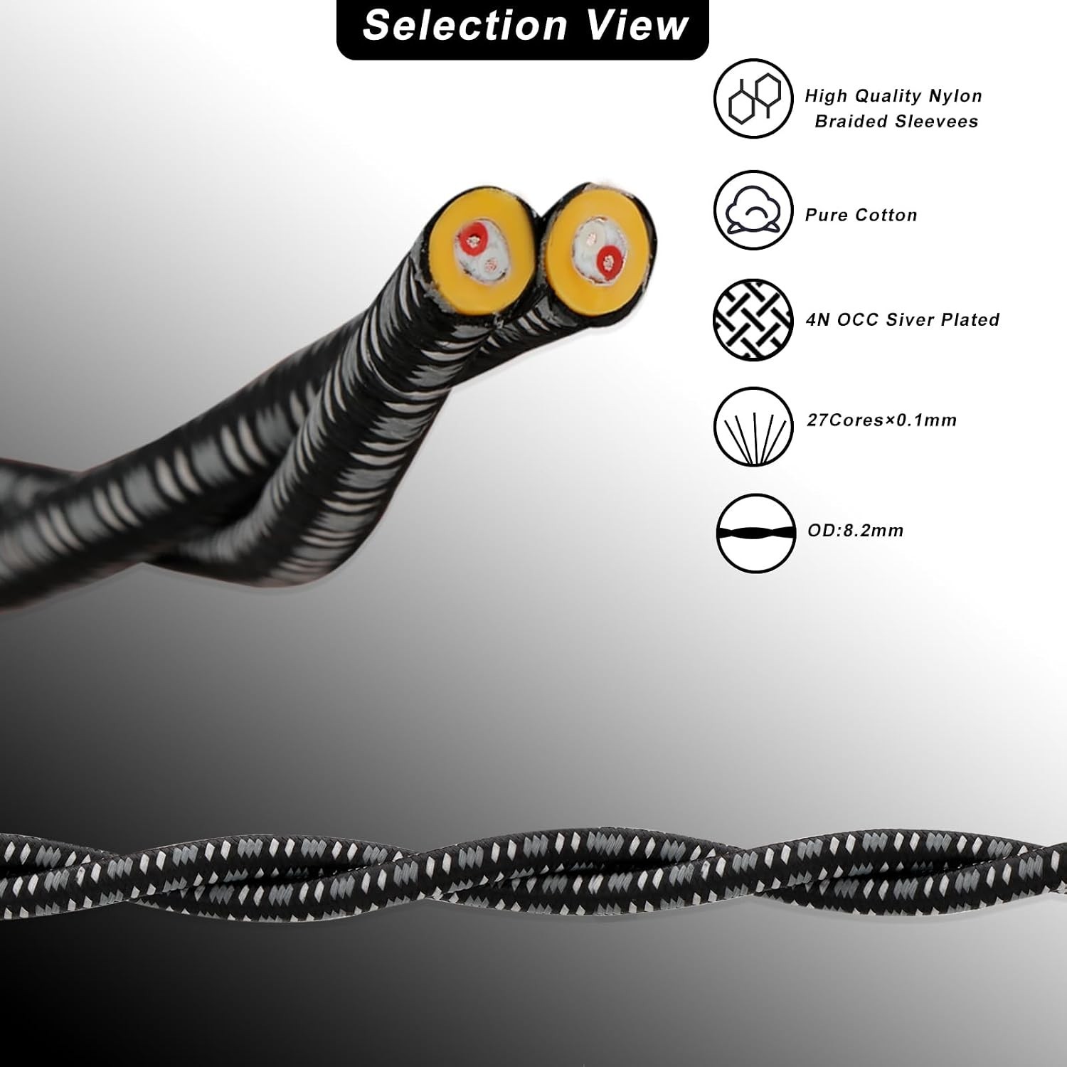 5FT Turntable RCA Cable – Silver Plated, Low Noise, High Fidelity Sound