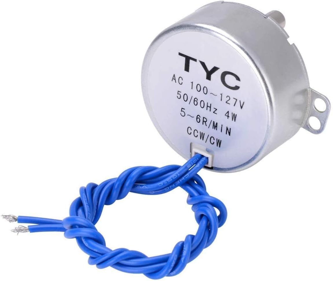 Compact 4PCS Synchronous Motors with Flexible Coupling – 5-6 RPM, AC 100V-127V