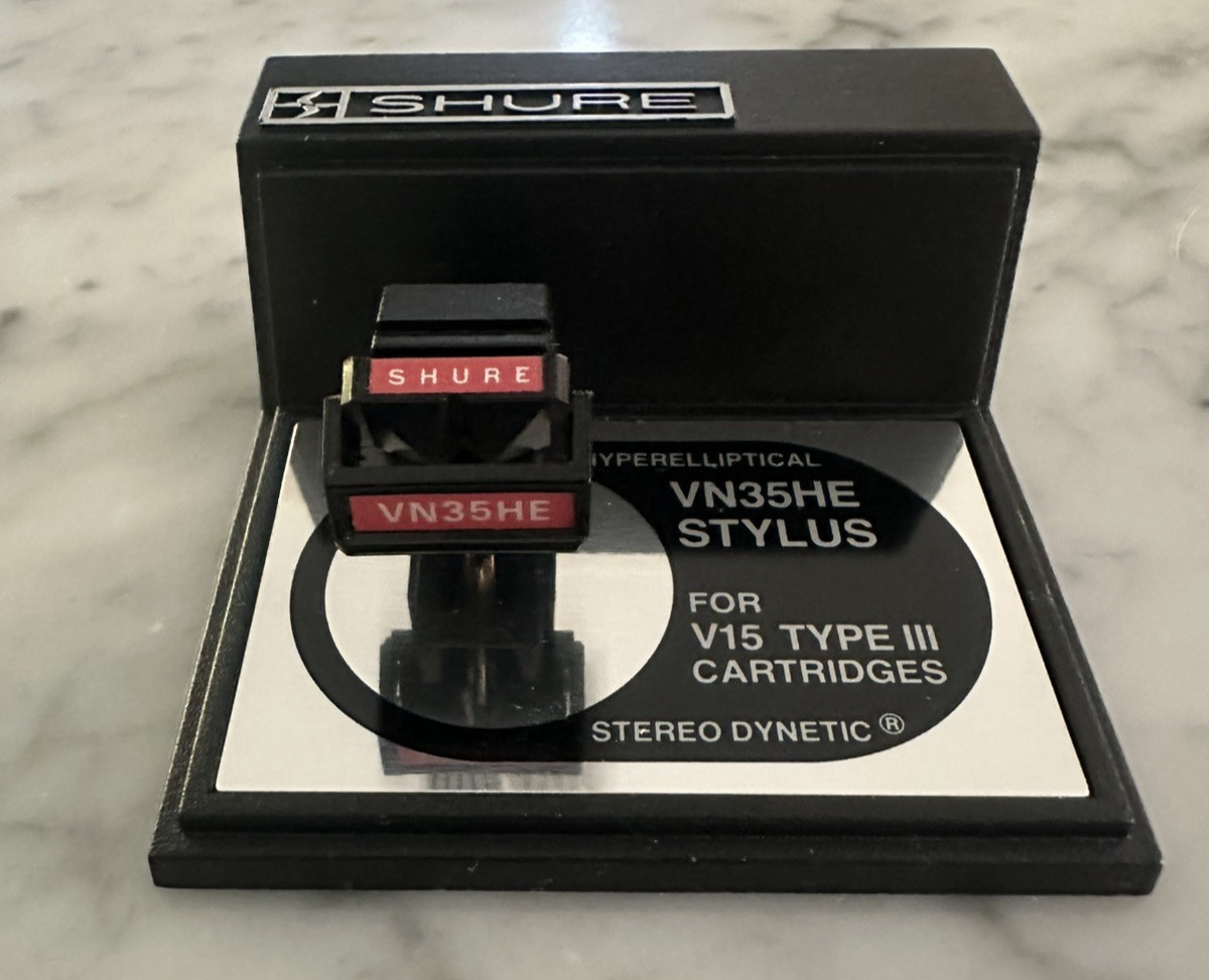 Shure Genuine VN35HE Hypereliptical Stylus in Original Display Case and box