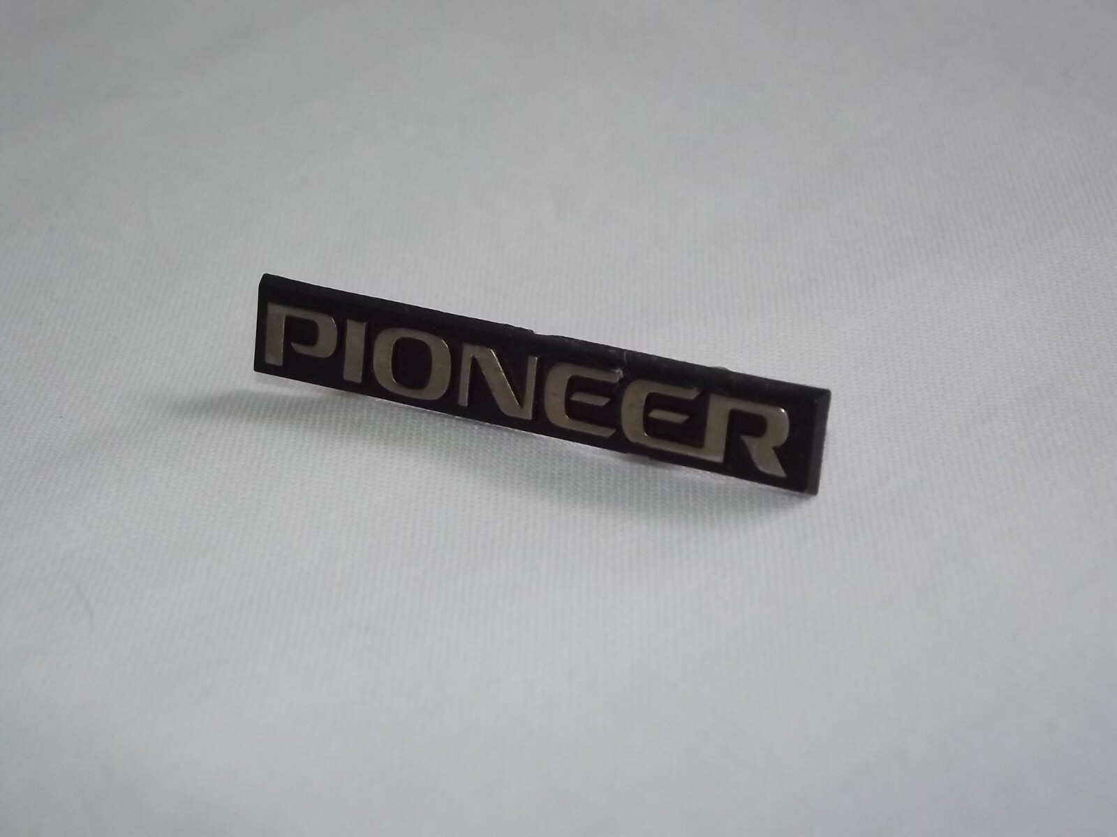 Stereo Turntable Vintage and Original Plastic Pioneer Logo 4.5 cm by .7 mm Part