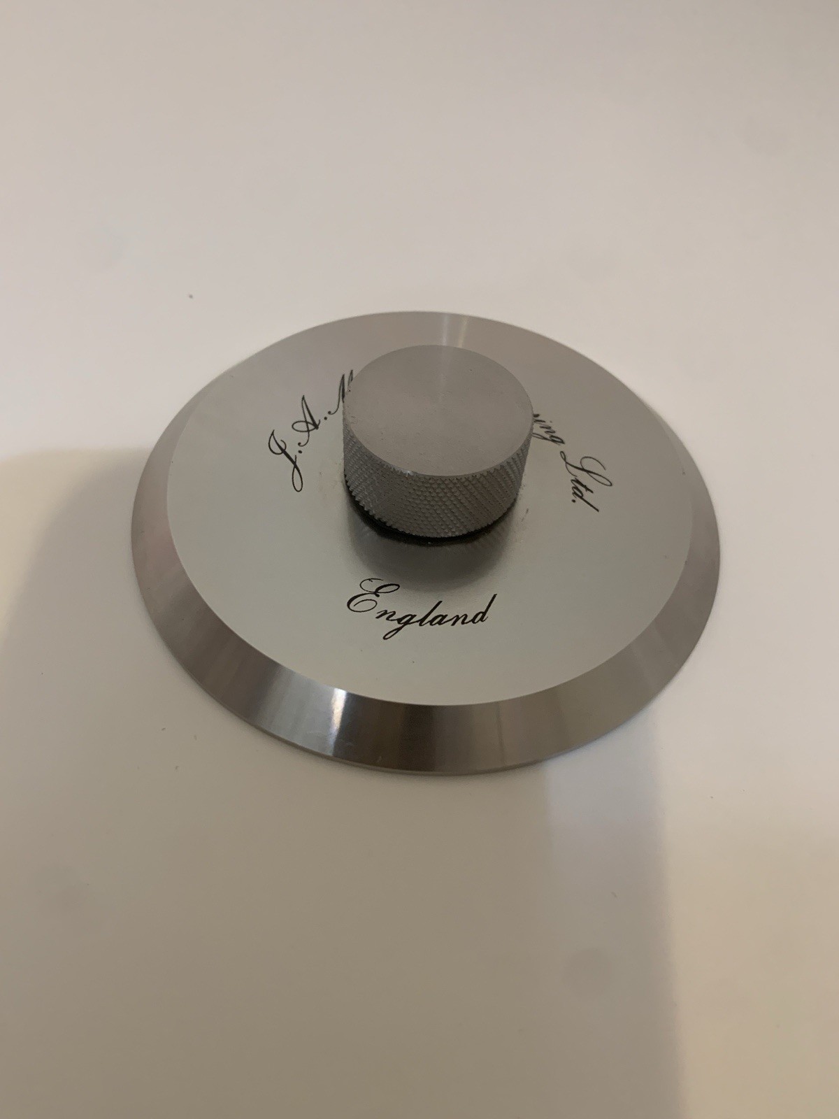 J.A. Michell Engineering Ltd. Hockey Puck Record Turntable Stabilizer Audiophile
