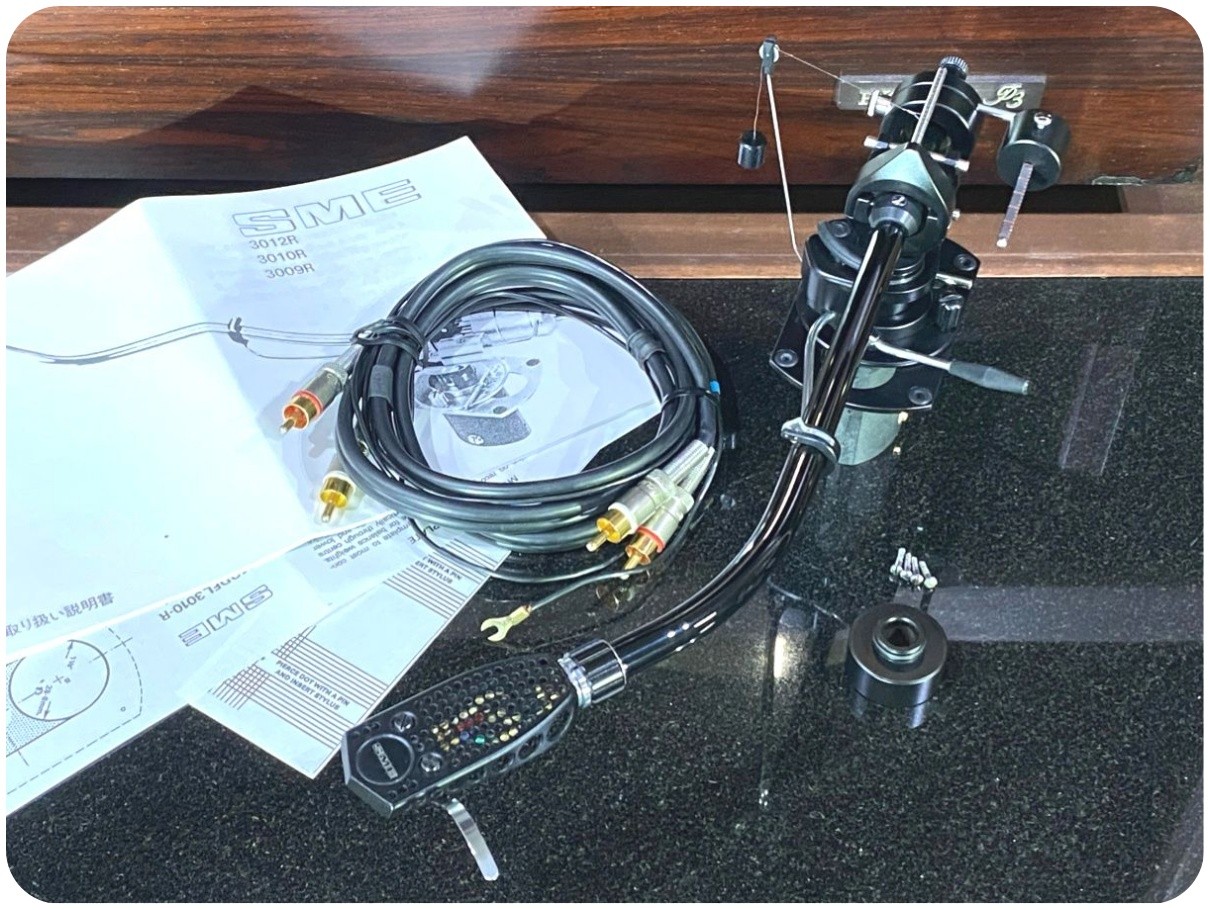 SME 3010-R Black Tonearm Rare w/ Headshell Main Weight Tested Japan GS03 2.0