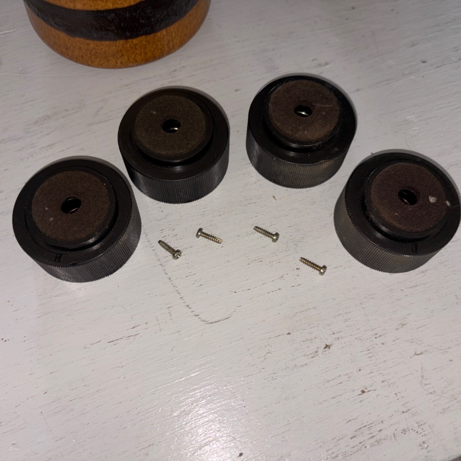 Vintage Pioneer PL Models Turntable Spring Loaded Feet Complete Set