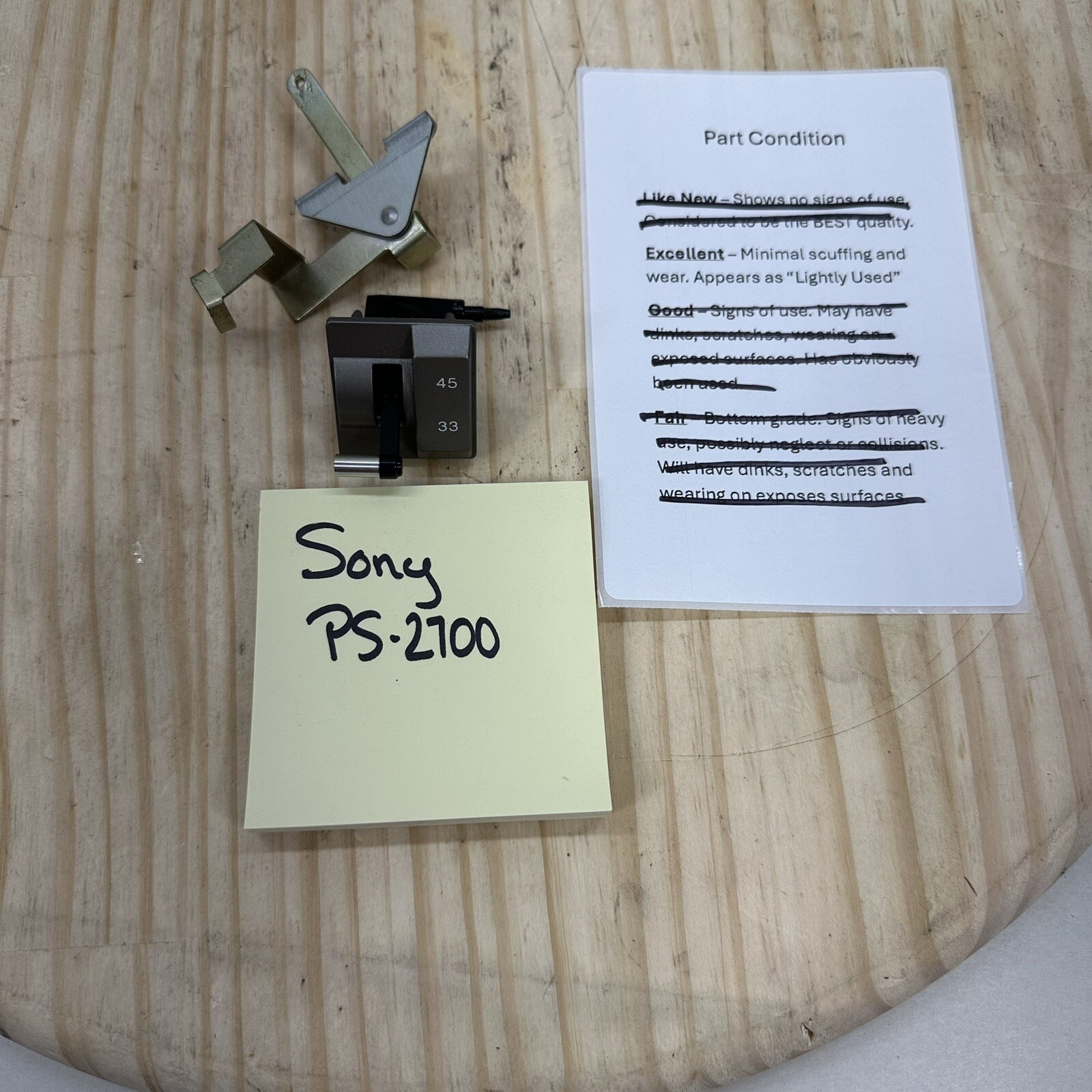 Sony PS-2700 Turntable Parts – Speed Control Switch Lever And Belt Guide