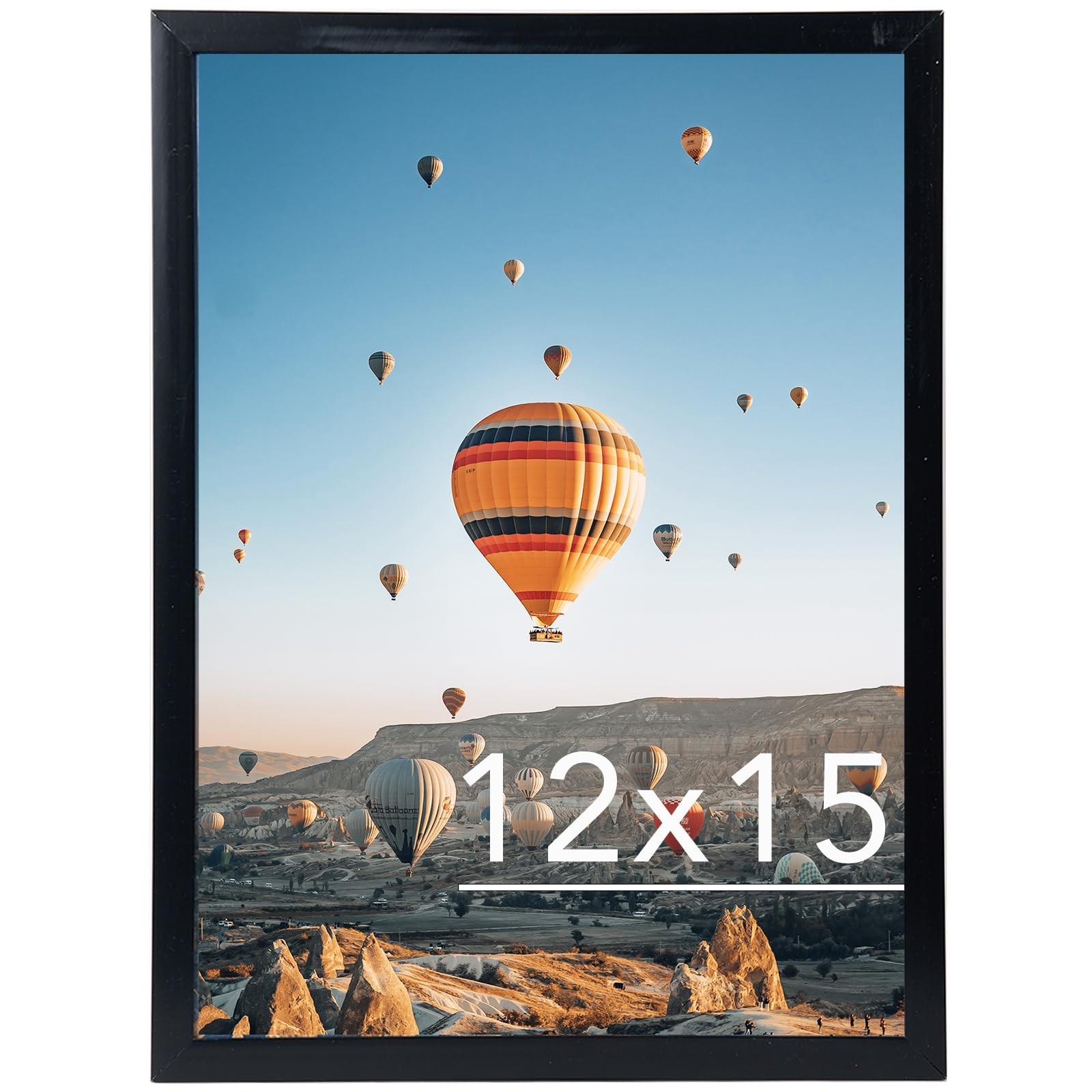 JCJMY 12×15 inch Picture Frame, Horizontal and Vertical Inch, Black