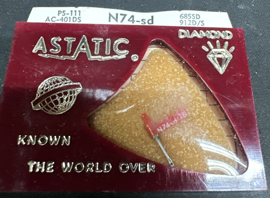 Astatic N74-sd Diamond/Sapphire Needle Stylus NOS 78 LP for 275D 349D 169-DS77