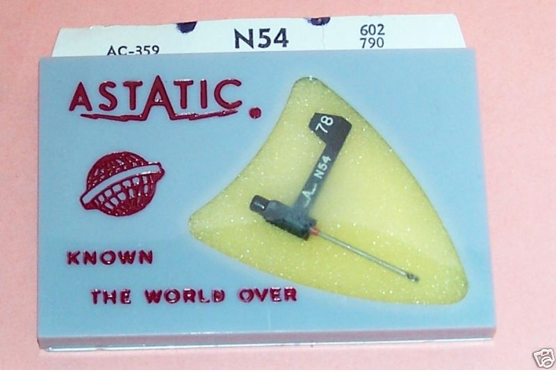 STEREO RECORD NEEDLE Genuine Astatic N54 for Astatic 455 Astatic 457 Astatic 463