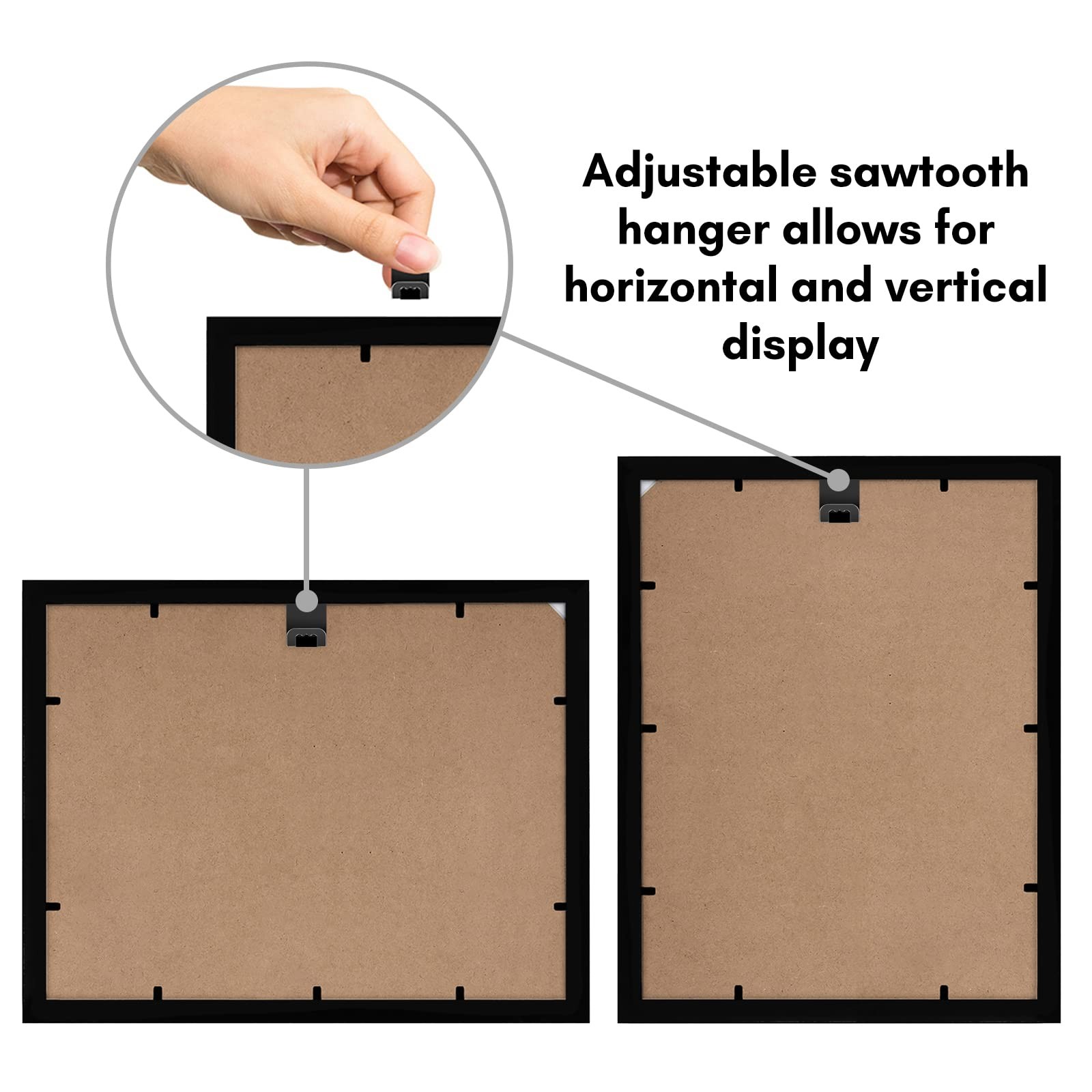 Americanflat 10×12 Picture Frame with Shatter-Resistant Glass – 10×12, Black