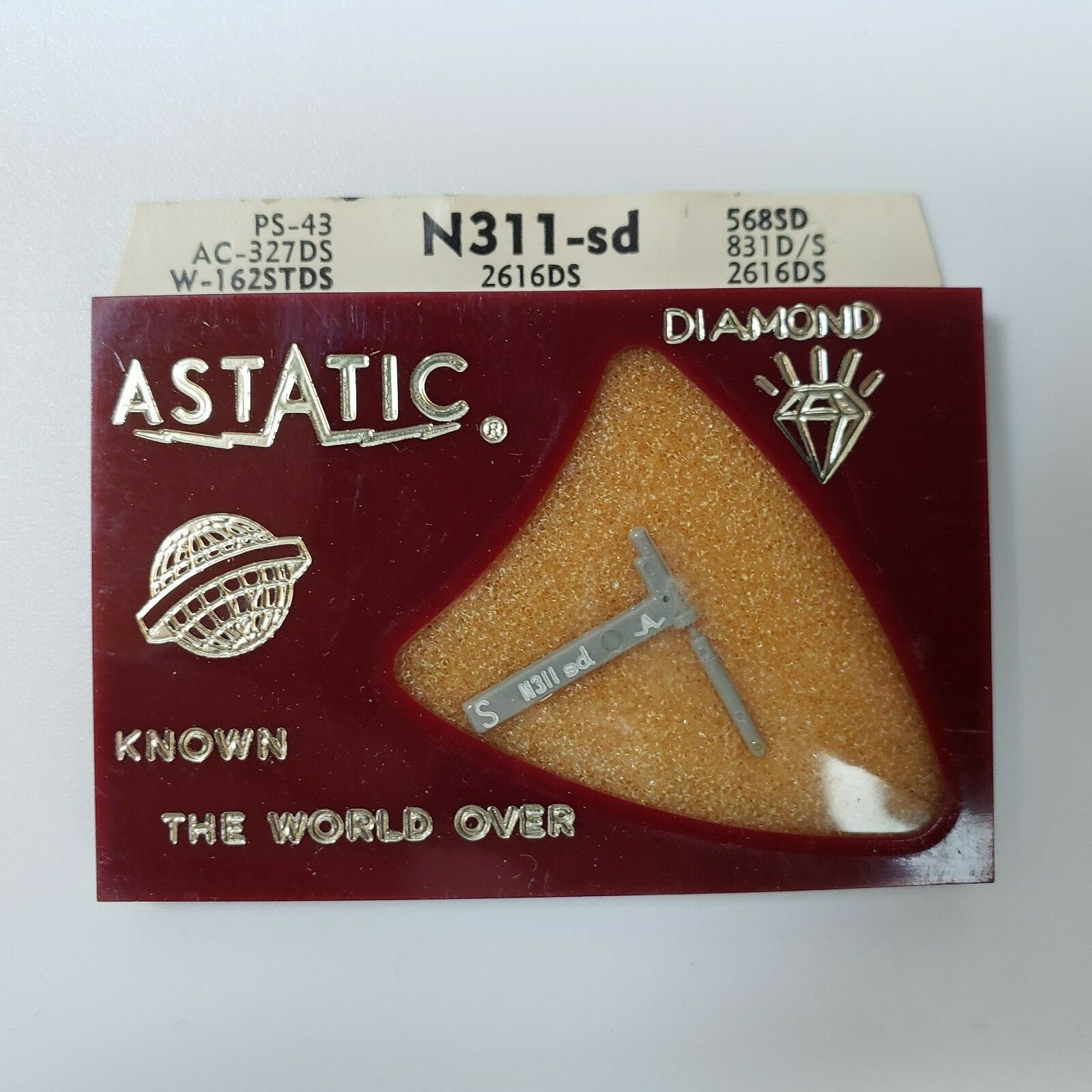 ASTATIC N311-SD Needle Stylus PS-43 AC-327DS 2616DS 5685D 831D/S W-162STDS NOS