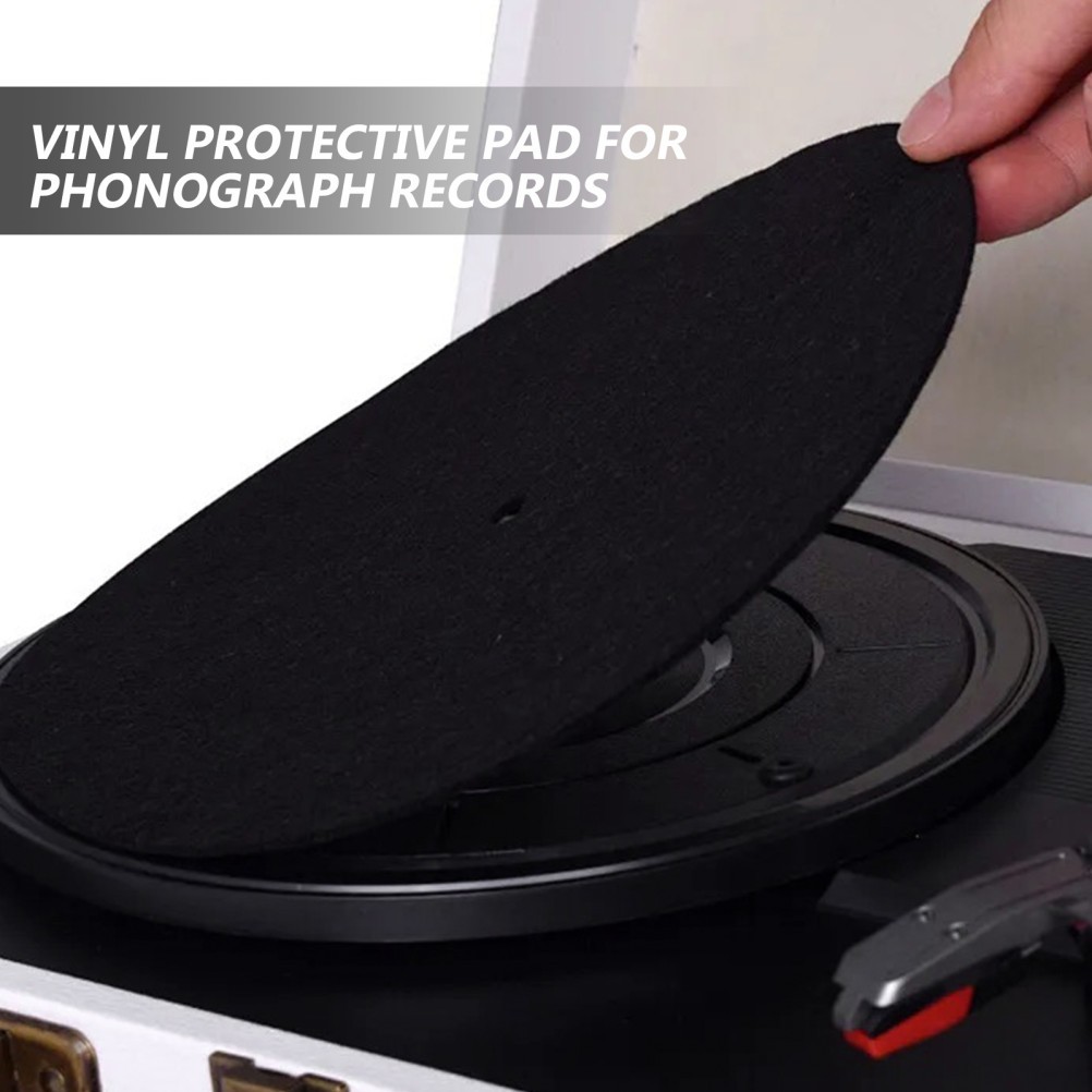 2Pcs Simple Vinyl Protective Pad for Phonograph Records Turntable Mats