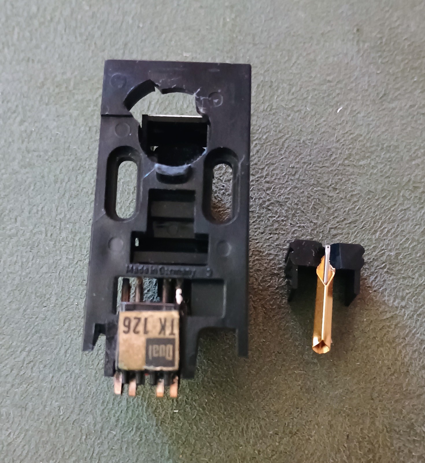 Dual/Shure m91mg head on sled tk126, with compatible tip new