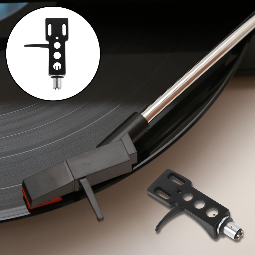 Universal Durable Black Metal Replacement Headshell for Turntable Cartridges