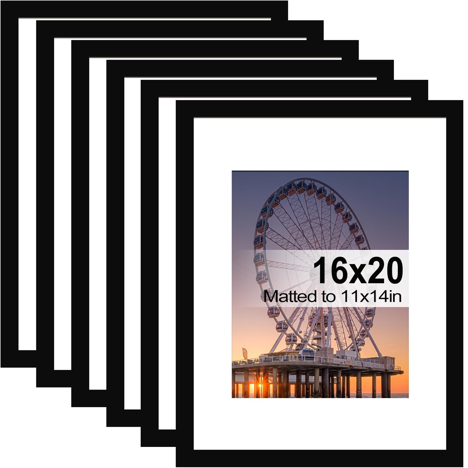 BESCRCL 16×20 Picture Frames Black Set of 6, Poster 16×20,