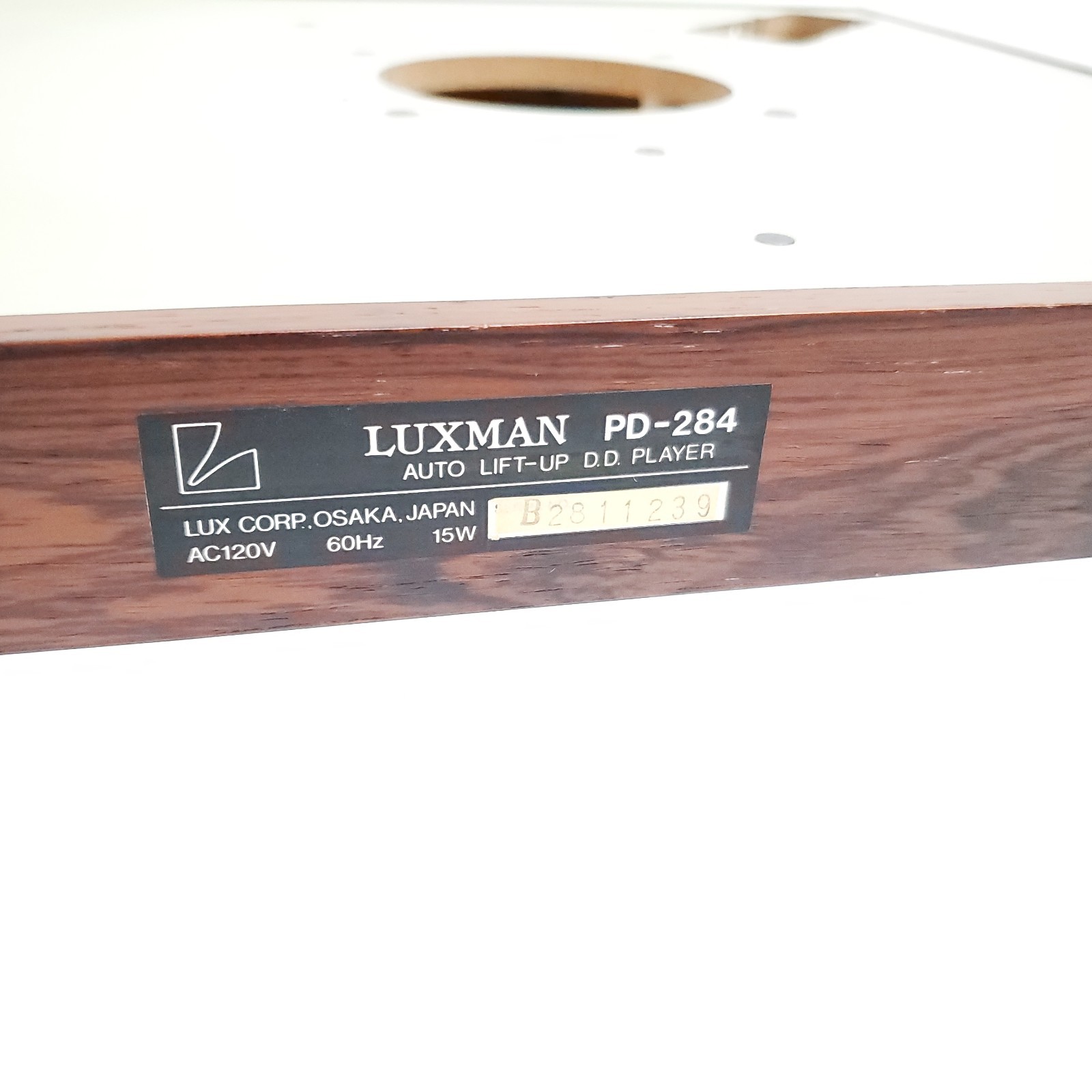 Original Luxman PD-284 Turntable Base Plinth