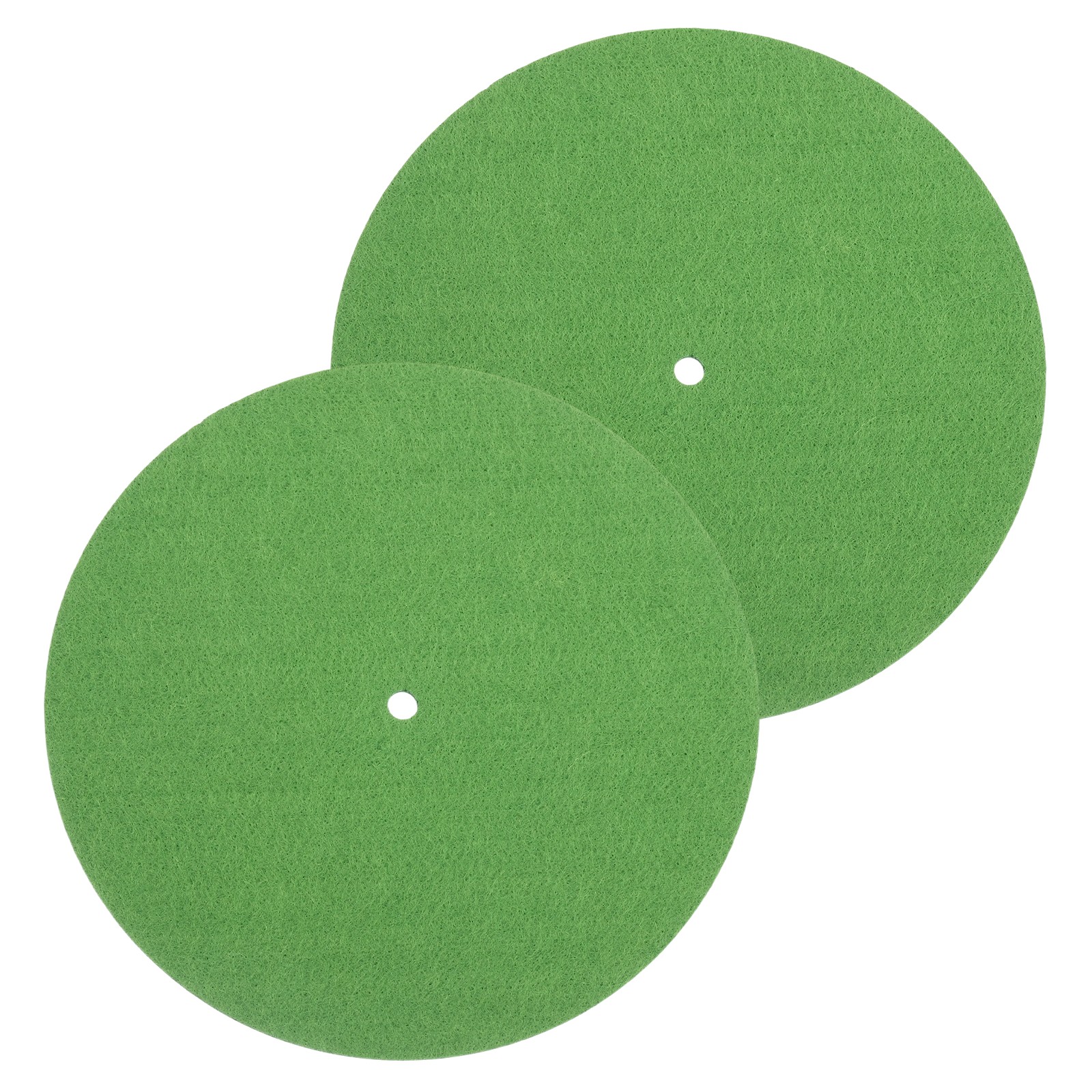 2 Pcs Record Player Mat, 7 Inch Turntable Mat 3mm Felt Turntable Pad, Green