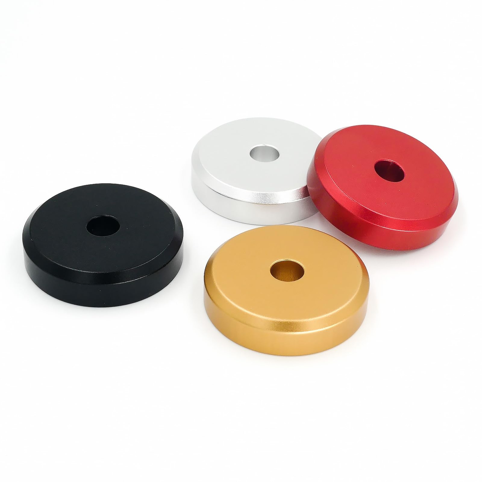 Menesia 45 Record Adapter Aluminum 45 RPM for small, Black