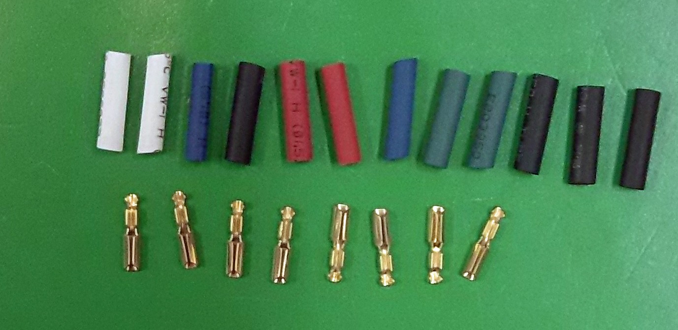 Set of 8 phosphor bronze Gold plated 1.20 CARTRIDGE CONNECTOR CLIPS tubes