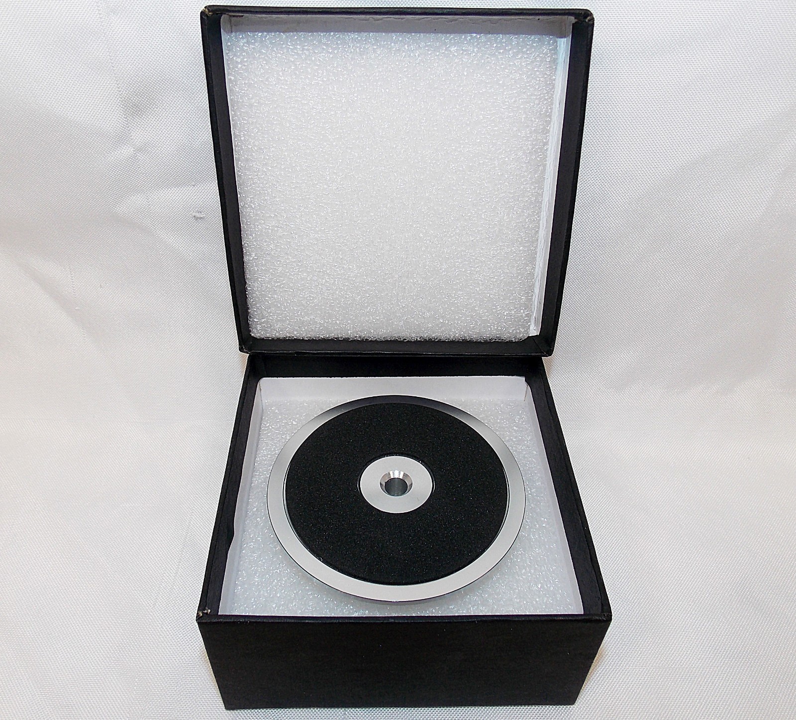 Pre-owned Turntable LP Record Vinyl Stabilizer Weight Clamp Disc w/Box EX!
