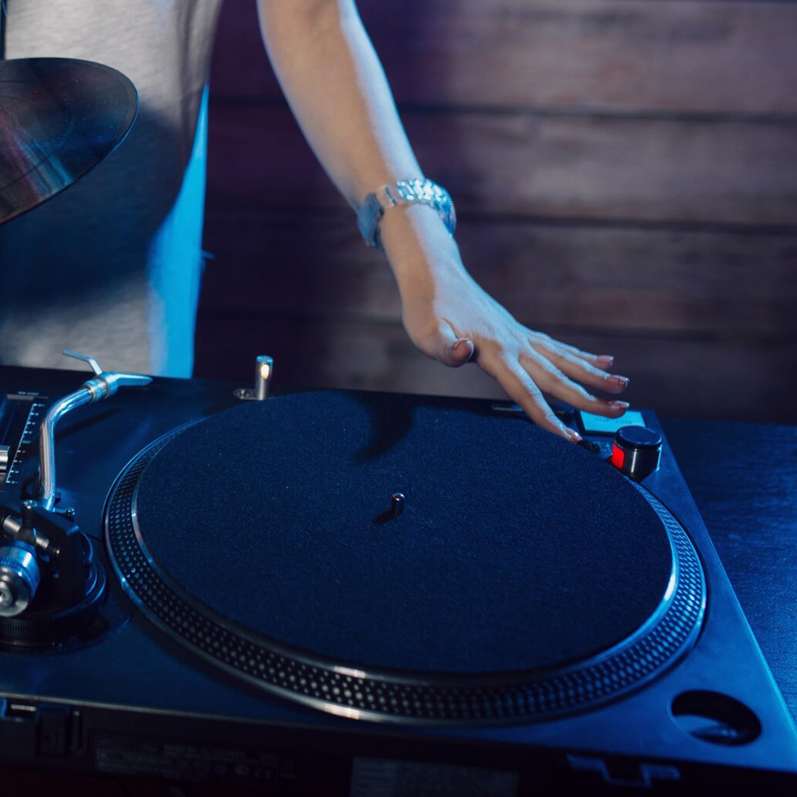 MBAIYO Record Player Mat, 2pcs Turntable Slipmat, 12Inch Felt Black and White