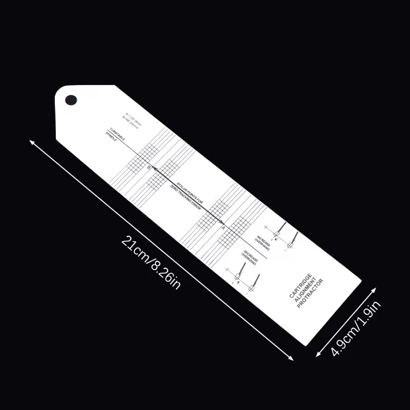 Phono Cartridge Alignment Protractor FREE BONUS $10 Stylus Brush Included!