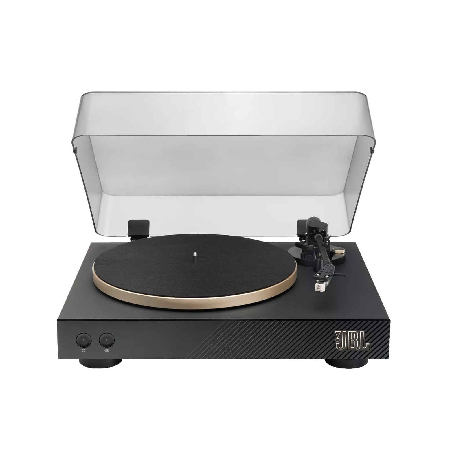 JBL Spinner BT Bluetooth Turntable Belt-Drive Phono EQ MM Cartridge Black/gold