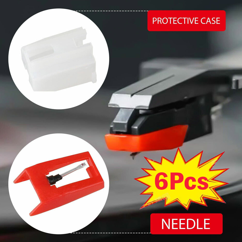 6-Pack Vinyl Turntable Cartridge with Needle Stylus for Vintage LP Record Player