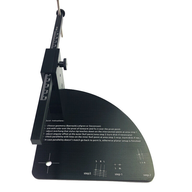 Vinyl LP Turntable Alignment Protractor For Phono Record Cartridge Stylus NEWoOd