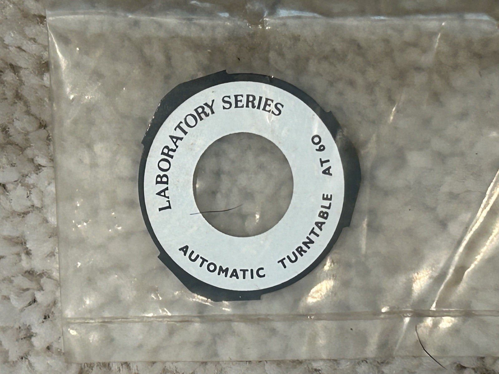 Garrard AT 60 Laboratory Series Turntable Platter Badge Original Packaging
