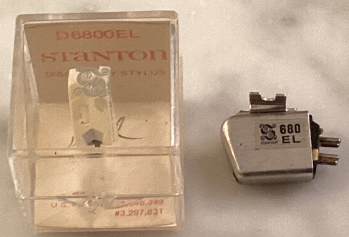 STANTON 680EL INITIAL RELEASE CARTRIDGE & GENUINE STANTON D6800EL STYLUS IN CASE