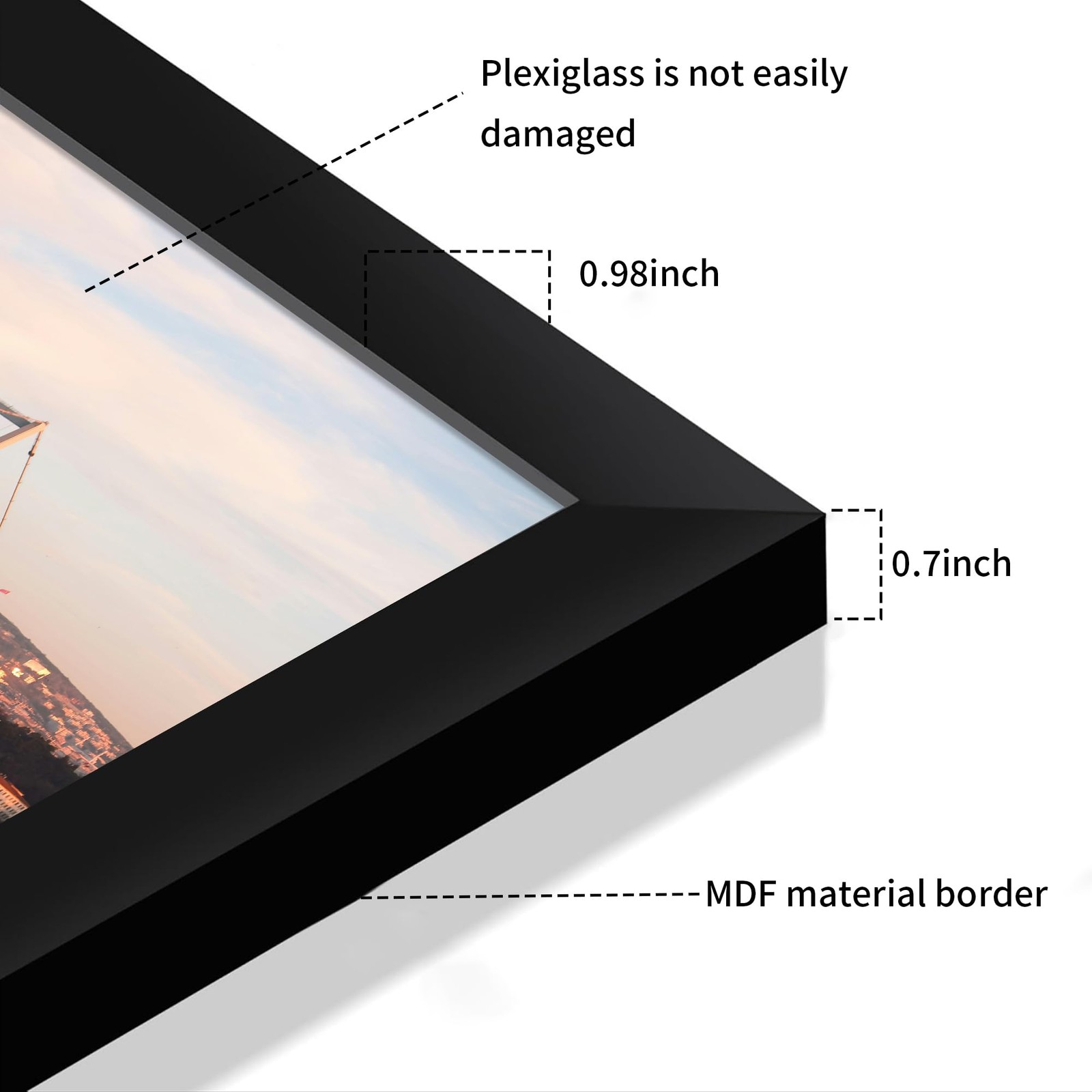 YESKAY 18×24 Picture Frame Black Set of 3, Display Pictures 18×24(3PK),