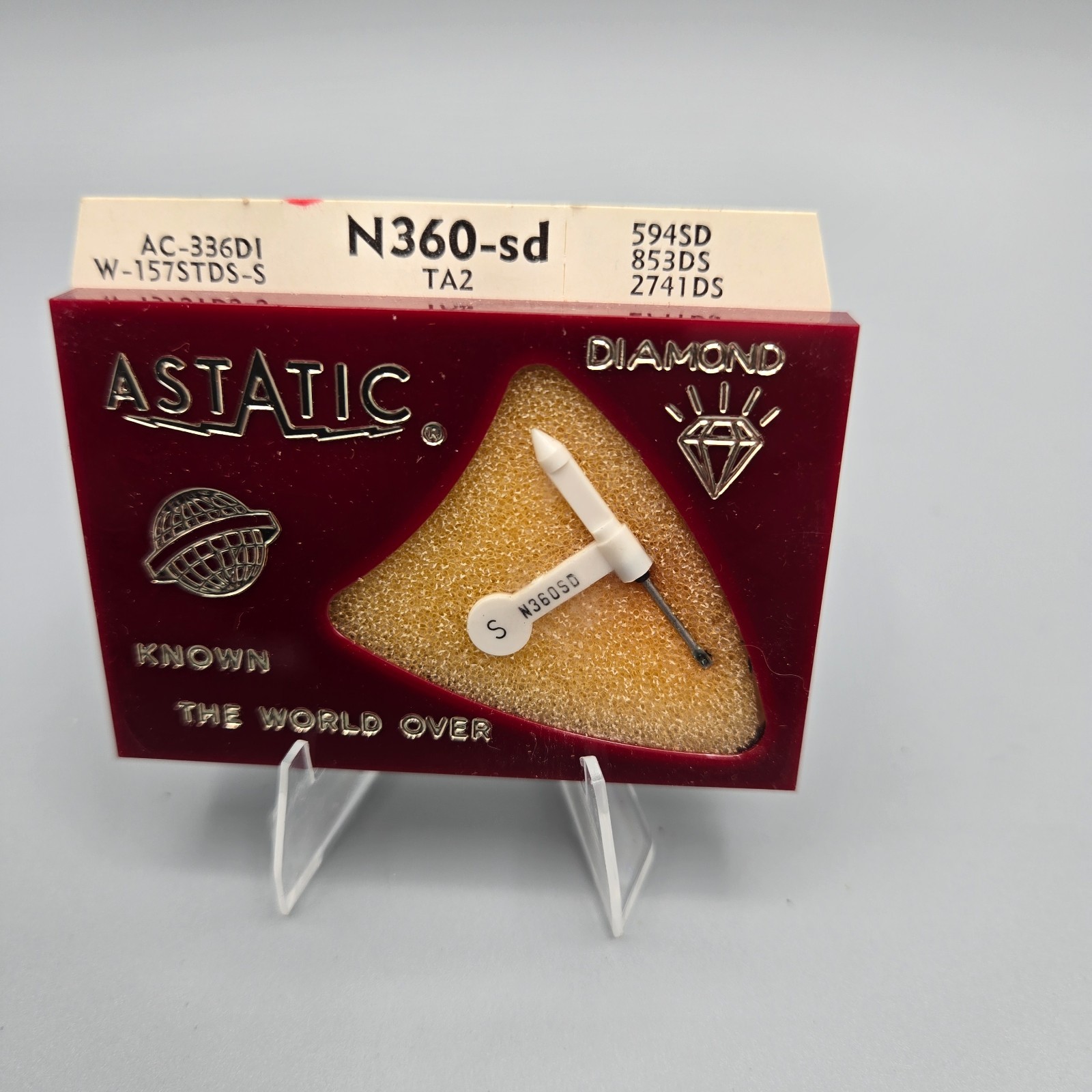 Vintage Astatic N360-sd Turntable Stylus Needle Diamond Sapphire GE LP 78 NOS