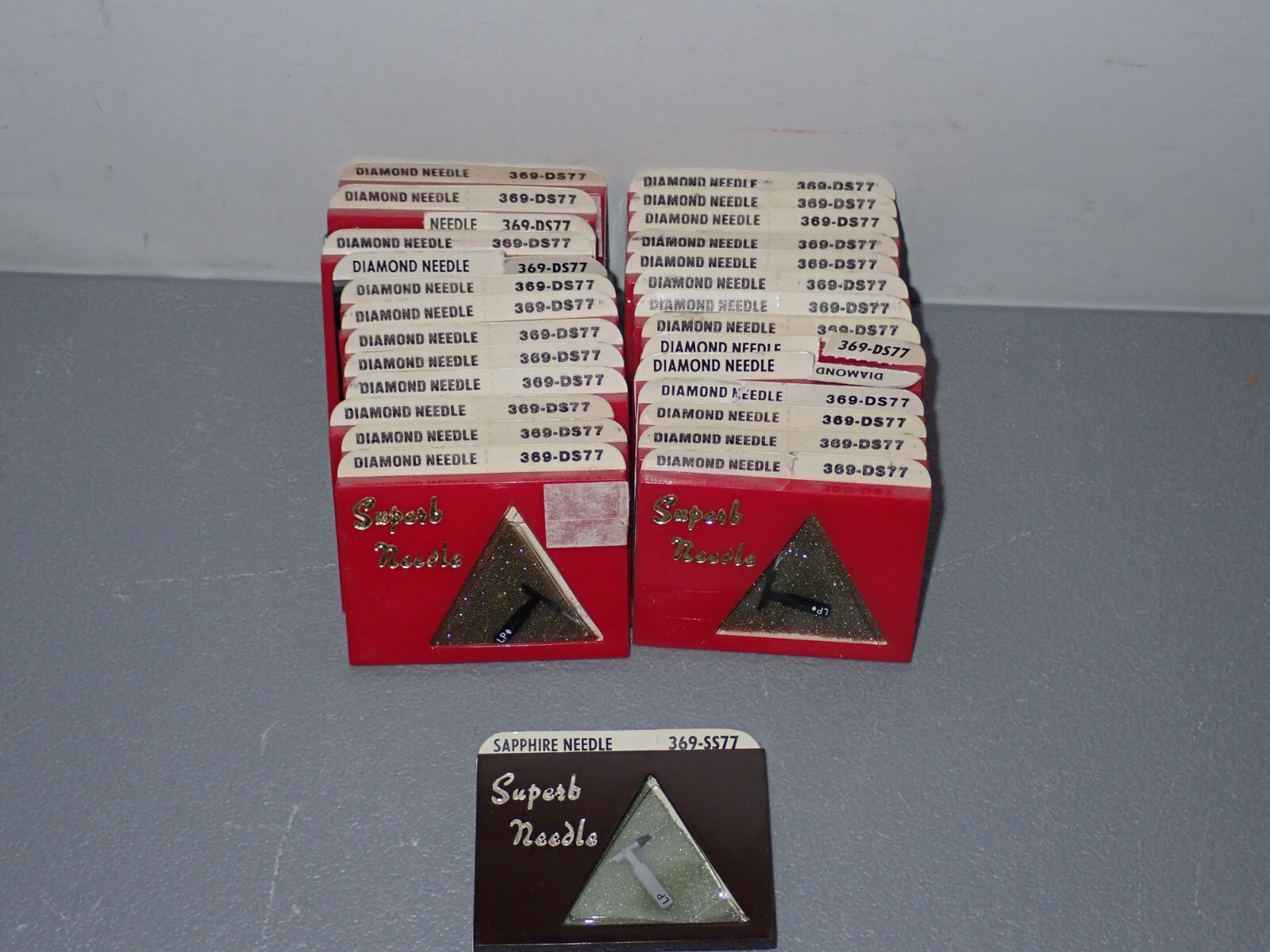 NOS Superb Needle Replacement Needle Stylus, 27x 369-DS77 & 1x 369-SS77