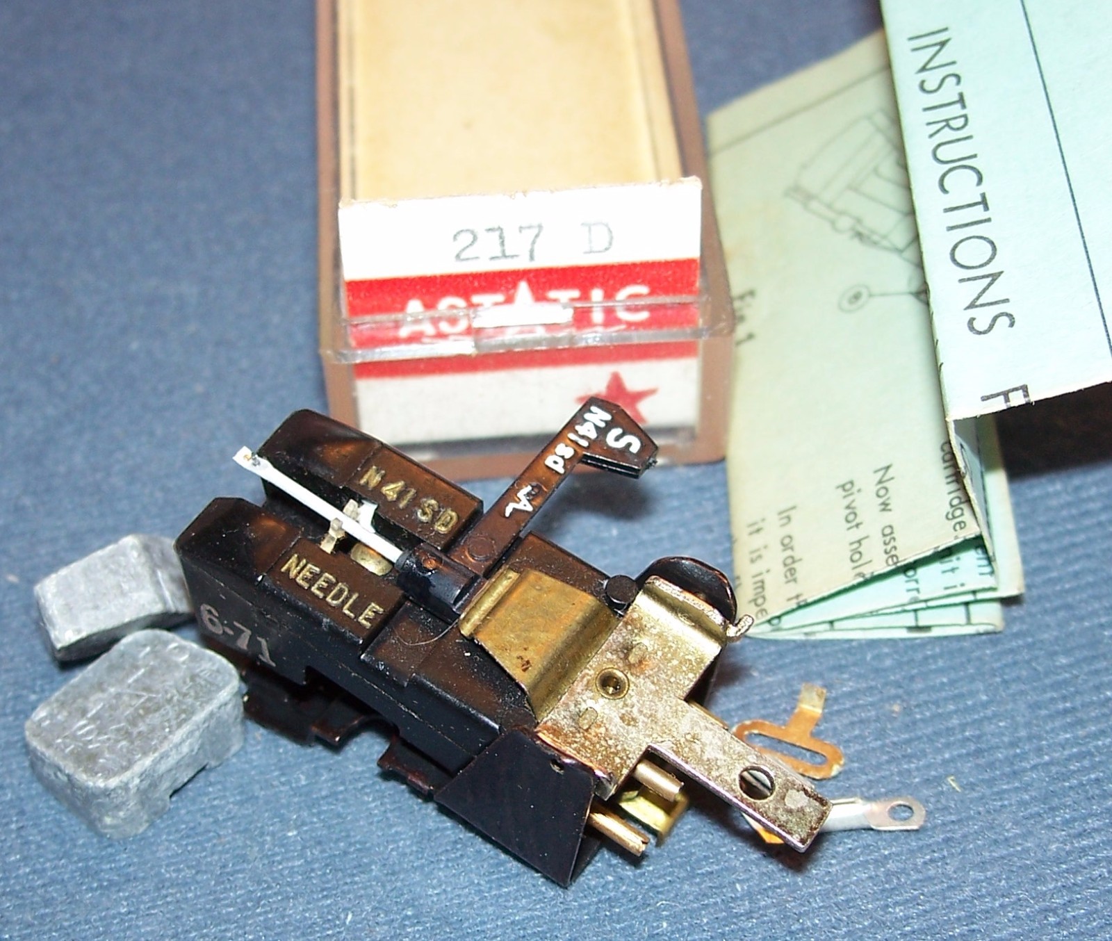 ASTATIC 217D MAGNA-FLO CARTRIDGE NEEDLE for Electro-Home 250027-01 1386