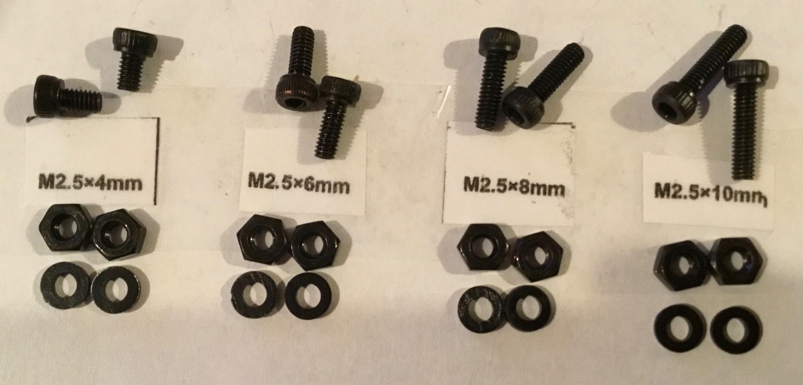 Black Phono Screw Kit M2.5 Hex Cap Stainless Steel for Phono Cartridge Headshell