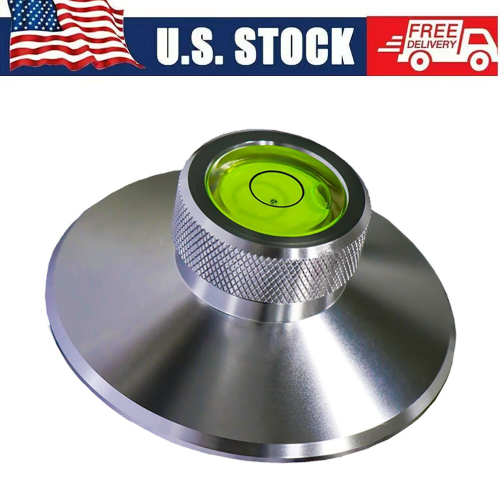 1X Aluminum Turntable LP Vinyl Record Weight Clamp Stabilizer Bubble Level NEW
