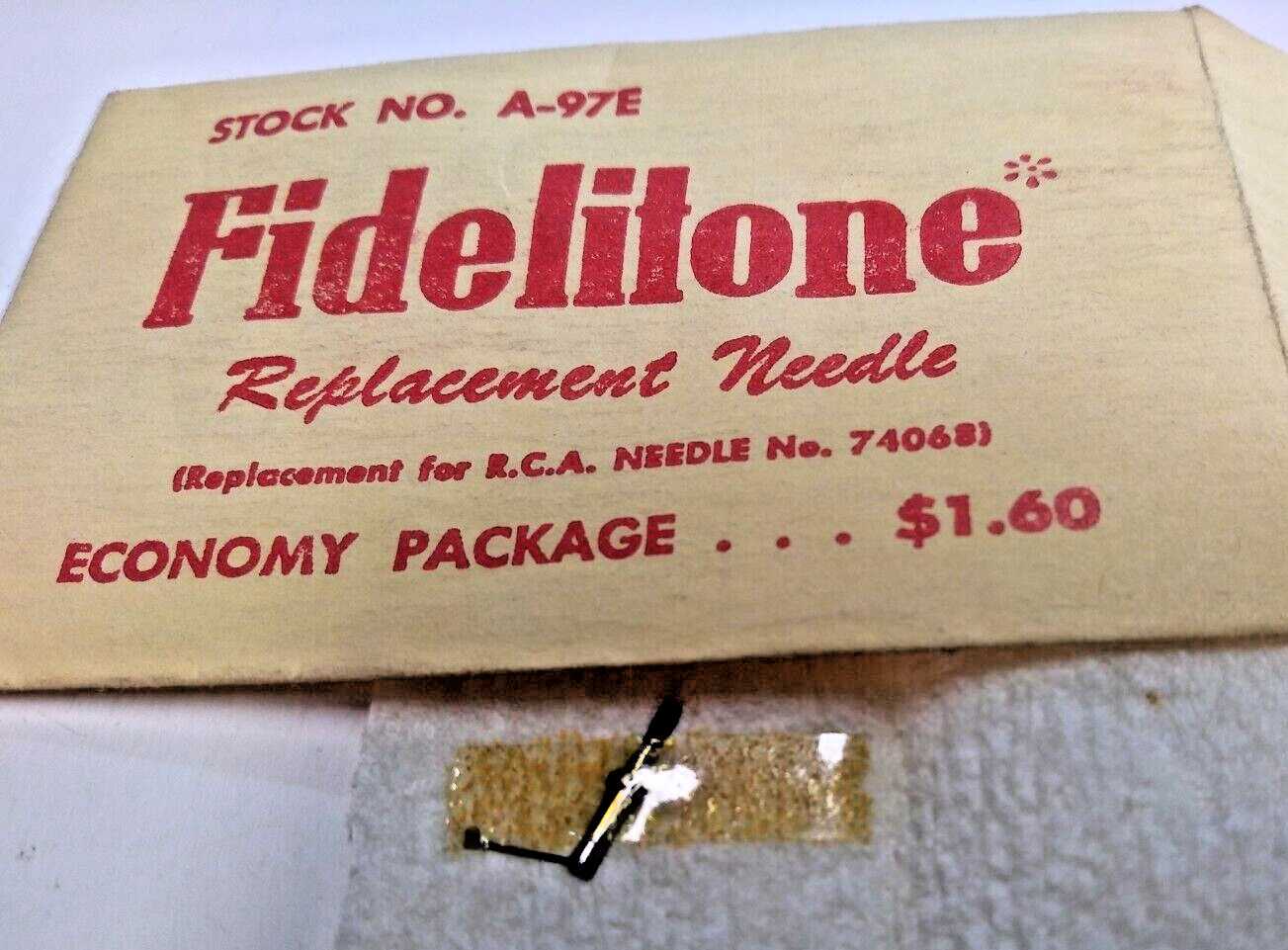 Fidelitone A-97E for RCA 74068 Phono Needle