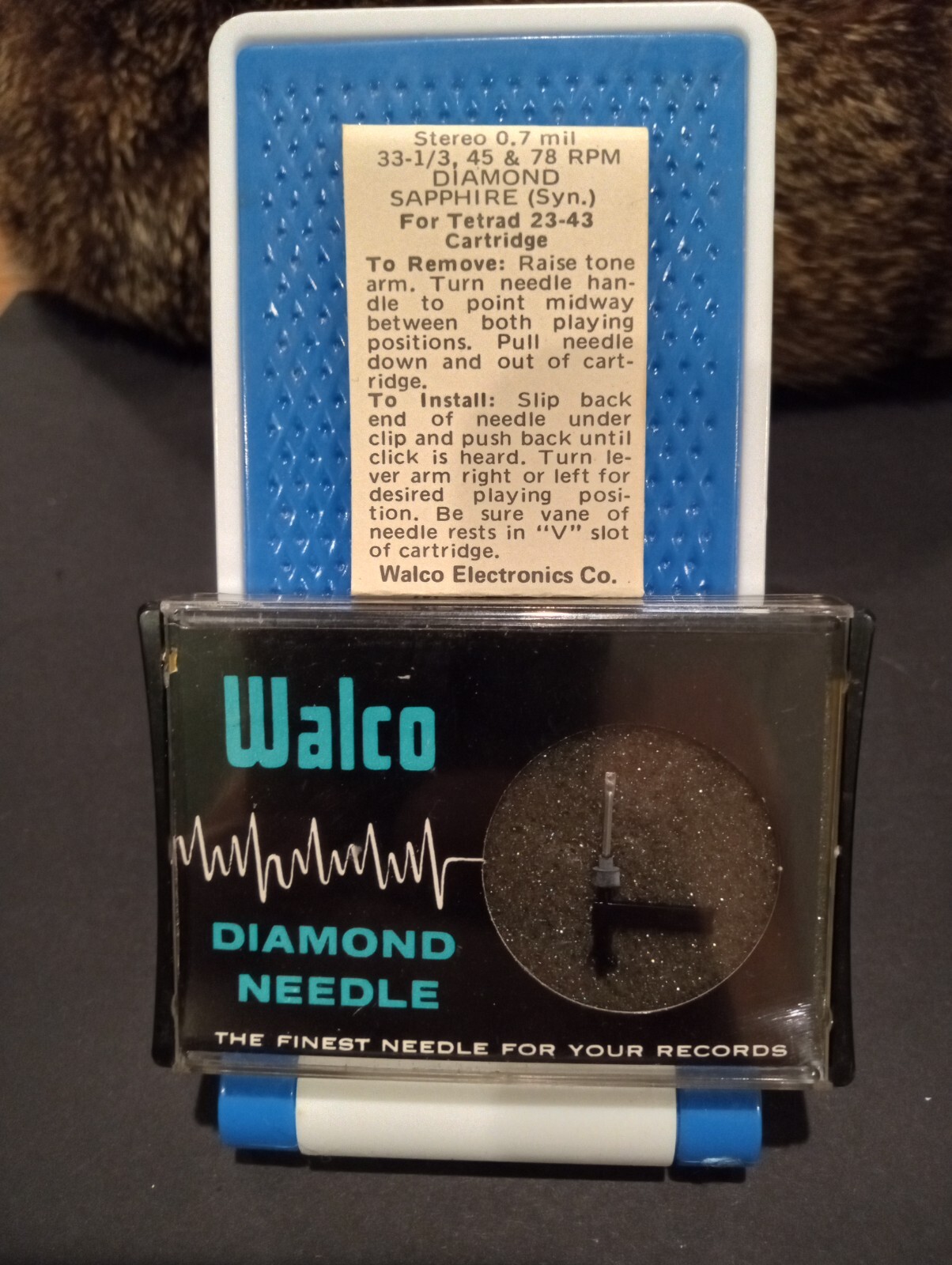 WALCO Diamond Needle W-408STDS Astatic Sapphire Needle Phonograph NOS