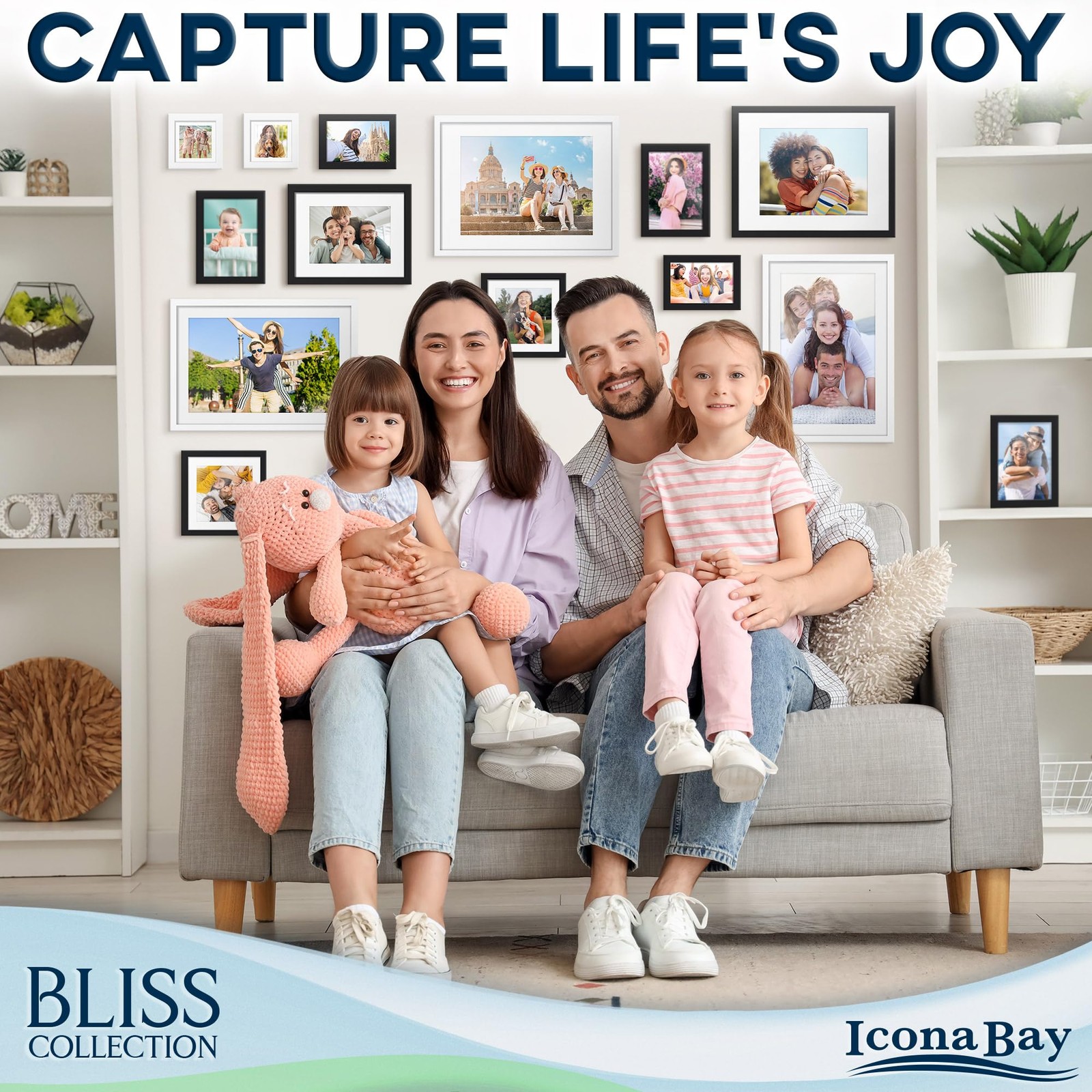 Icona Bay – 8×10 White Picture Frame with Removable mat to 5×7,