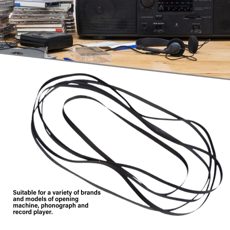 11PCS Precise Crafted Record Player Belts Rubber Turntable Belt Smooth