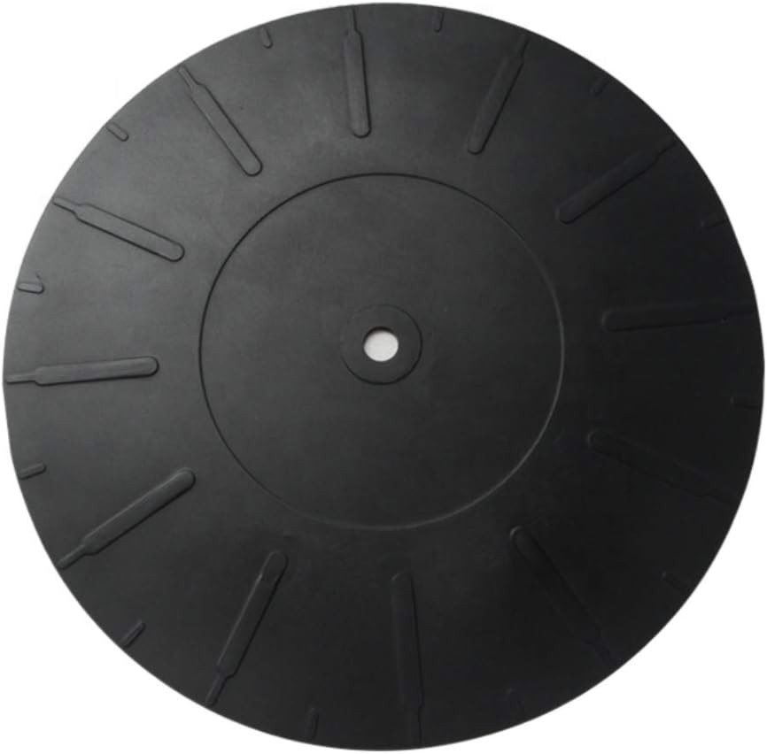 7 inch Turntable Platter Mat Rubber Silicone Slipmat Pad for Black