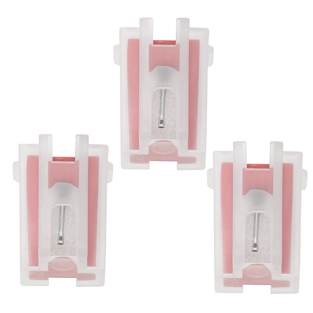 3Pcs Red Durable Stylus for Vinyl Record Player Easy Install Needle