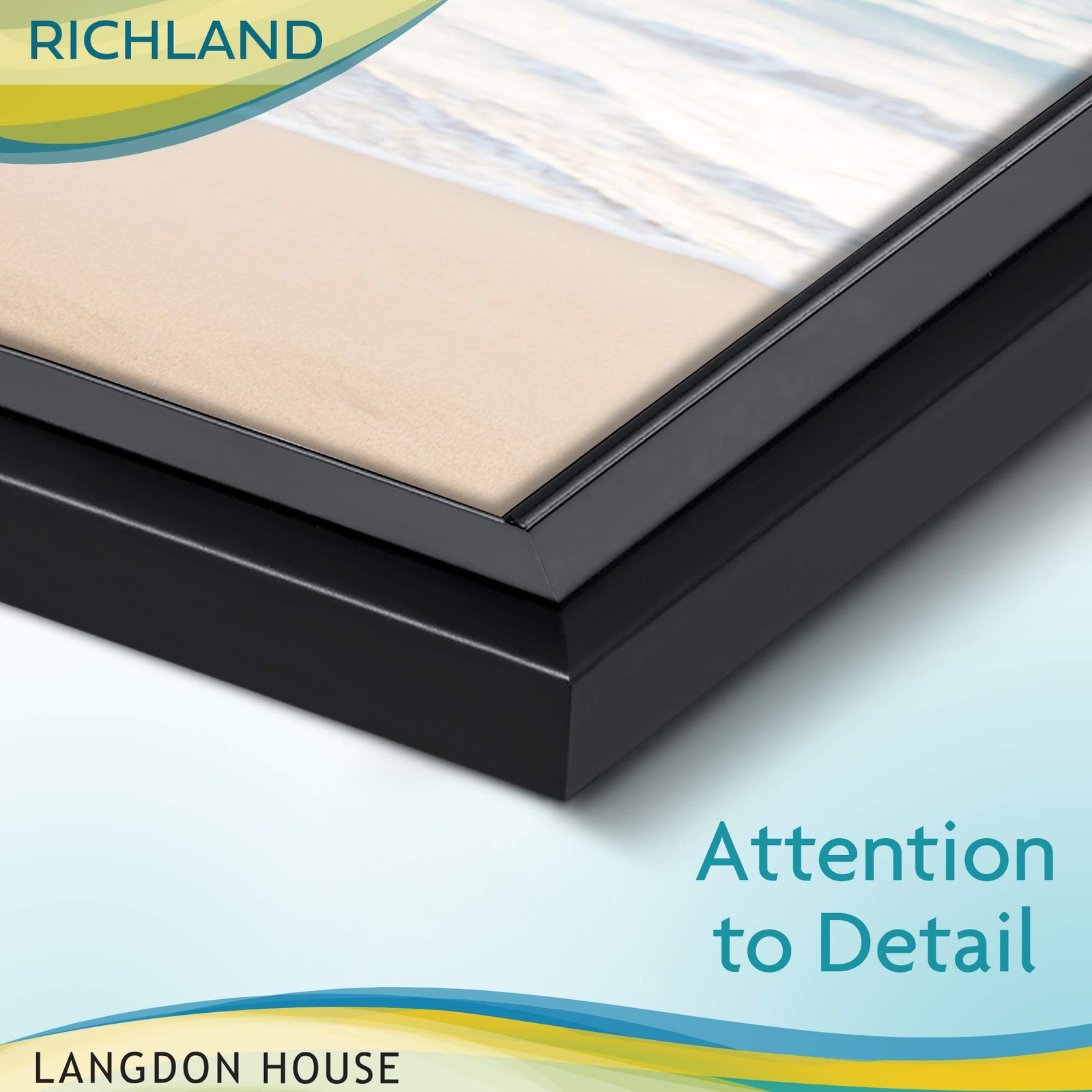 Langdon House 8×10 Black Picture Frame – Distinguished w/ Mat,