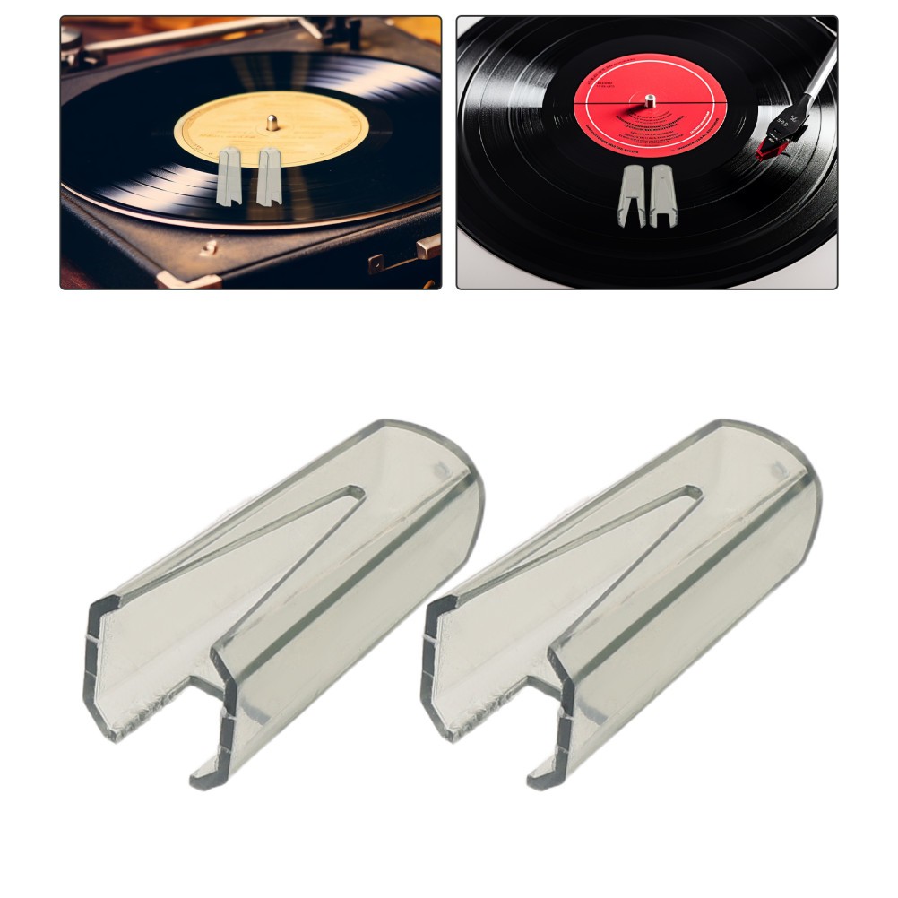 2Pcs Protective Stylus Sleeve for Turntable Needle with Transparent Dust Cover