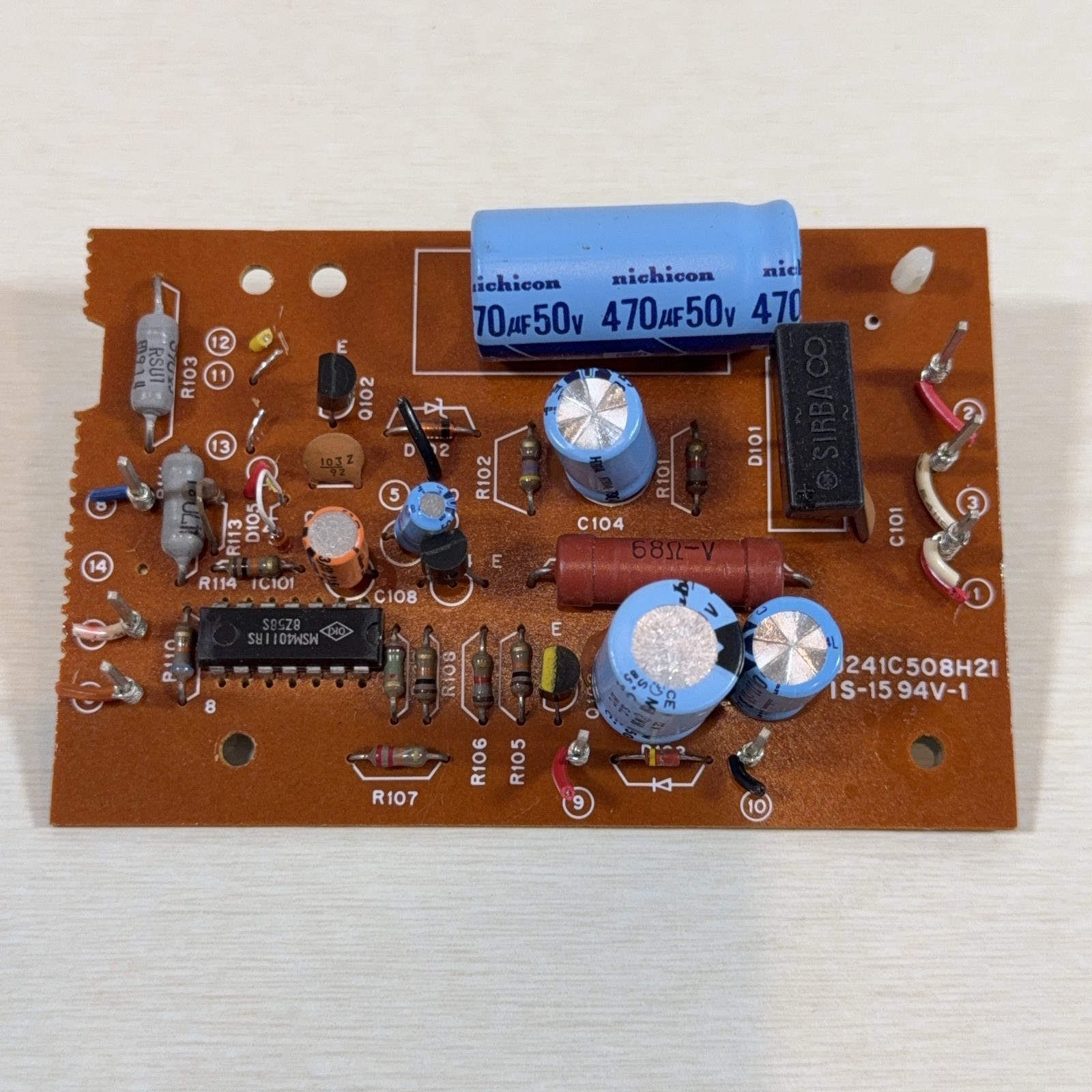Realistic LAB-500 Turntable Power Control Circuit Board PCB U241C508H21