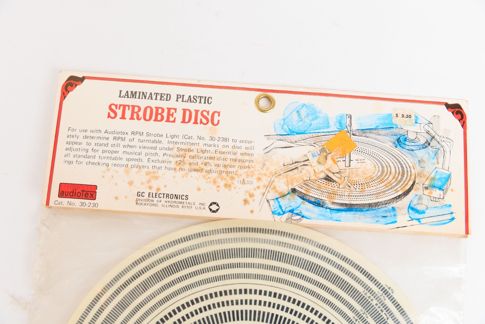 Audiotex Stroboscope Disc No. 30-230