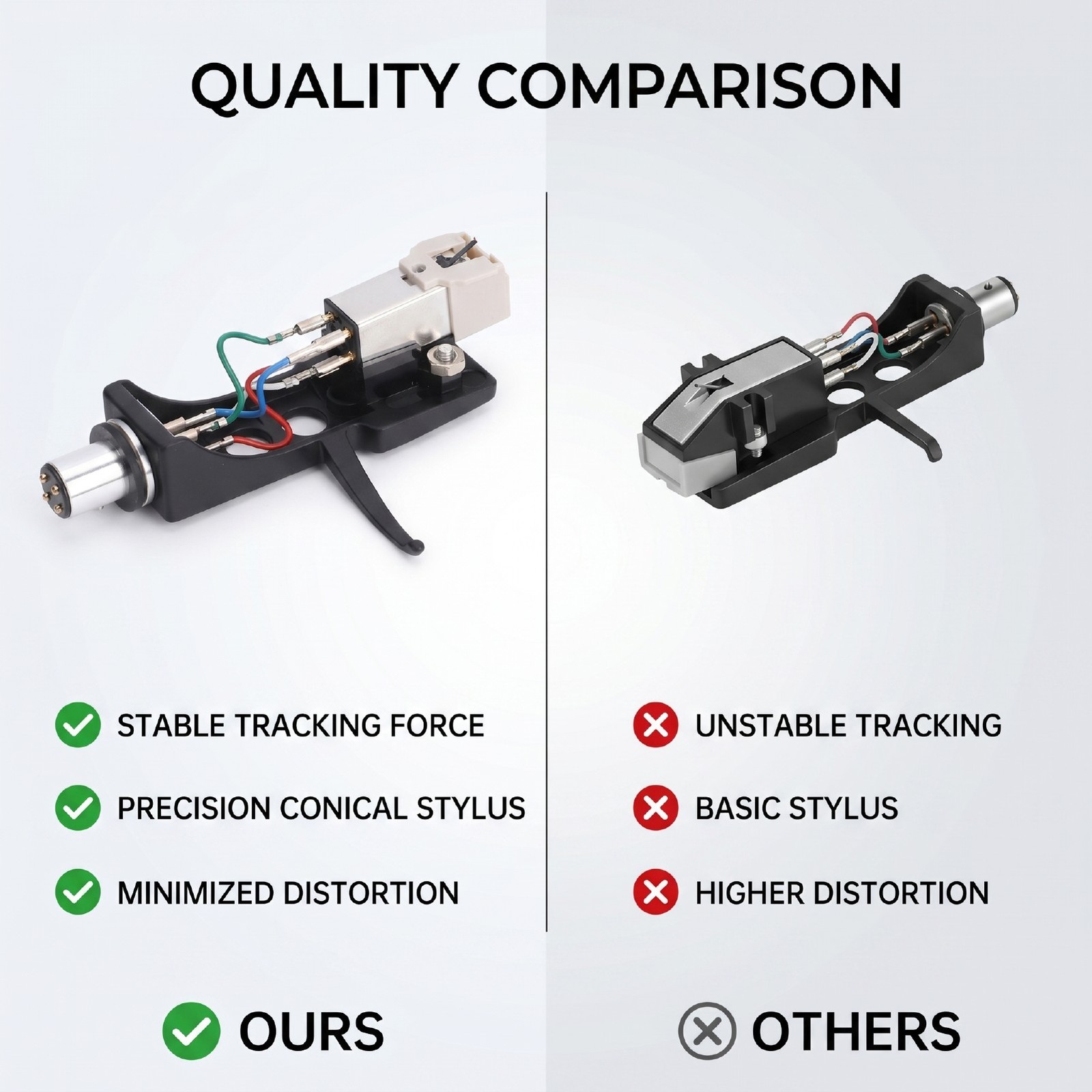 Black Headshell Replacement For SL D1 Magnetic Cartridge Needle For Home En OJWZ